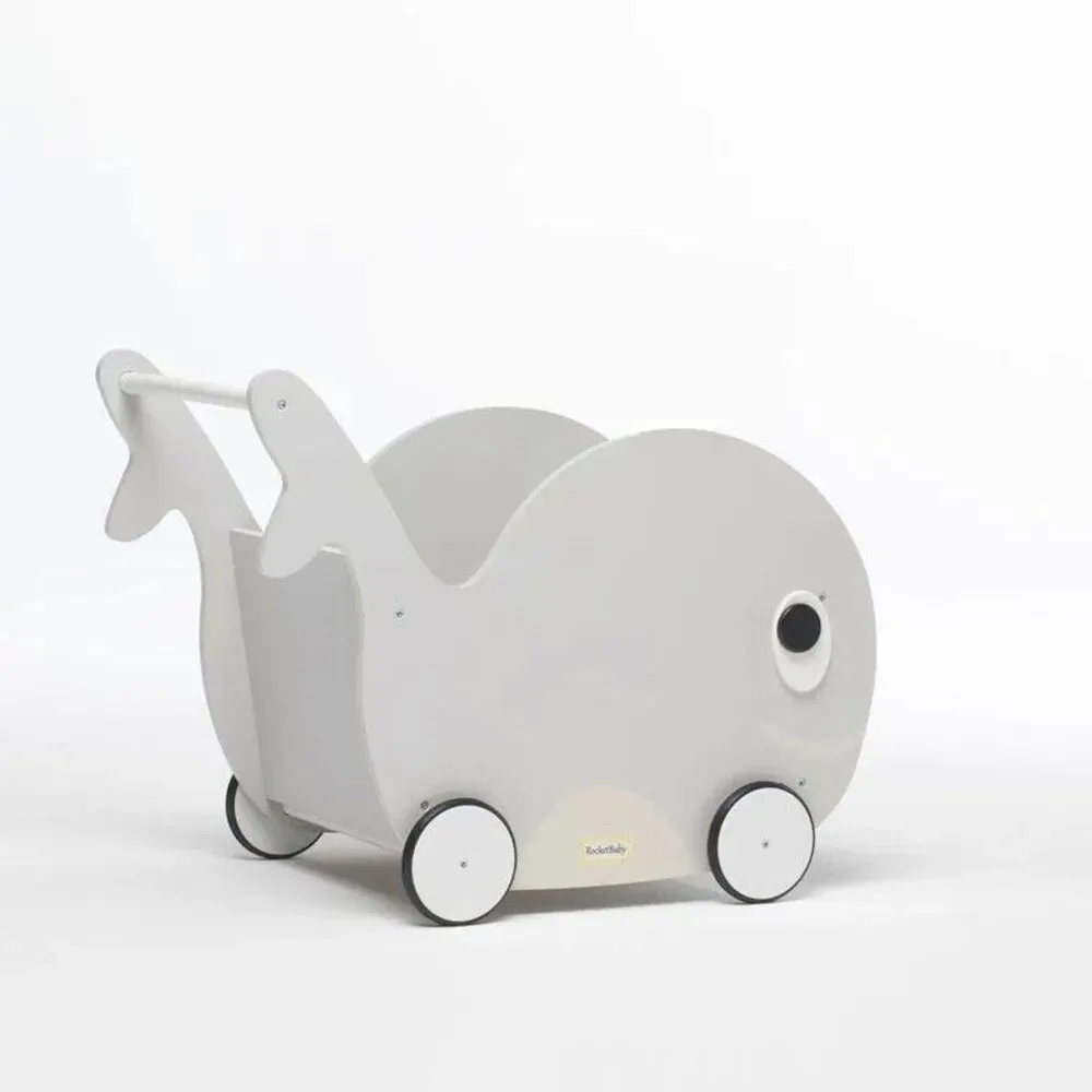 RocketBaby Push Toy and Toy Storage Toddler Whale